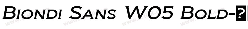 Biondi Sans W05 Bold字体转换